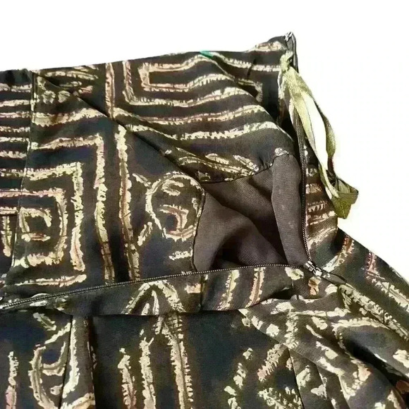 Chaps‎ Sz 8 Geometric Print A Line Skirt Office Business - Picture 10 of 11